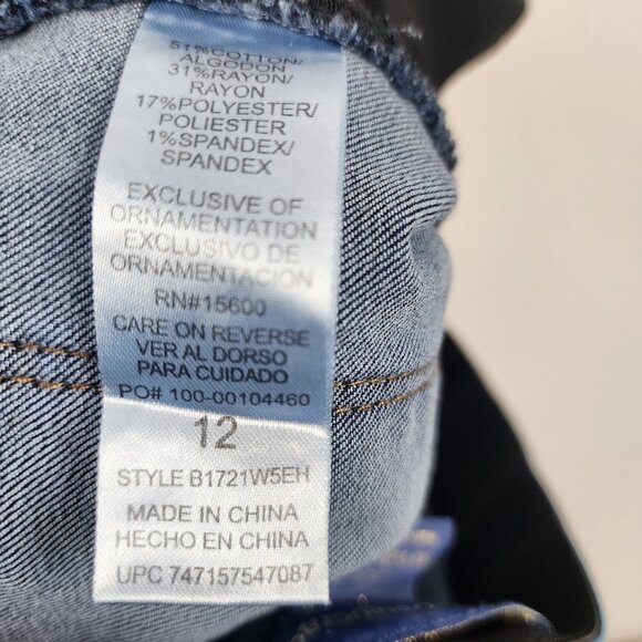 Democracy Jeans Womens 12 Blue AB Solution Ankle Length Skinny (32x27) B1721W5EH - Picture 10 of 10